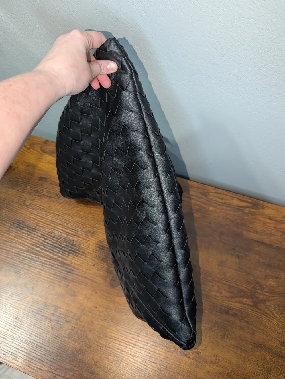 Moda Luxe Harley Hobo Black Woven Shoulder Bag